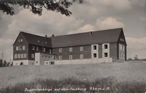 Jugenherberge auf dem Aschberg 936 m ü. M. Postkarte AK