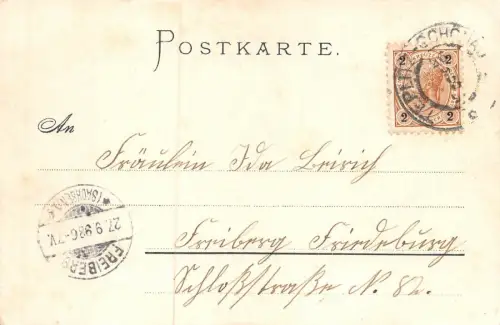 Sauerbrunn-Bilin (Bílinská kyselka) Neue Restauration Versendungshaus AK 1898