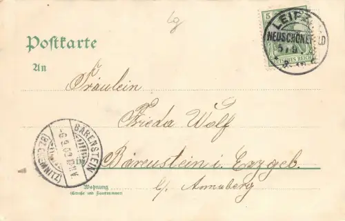 Gruss aus Leipzig Einzug Kaiser Wilhelms II u. König Georg v. Sachsen AK 1903
