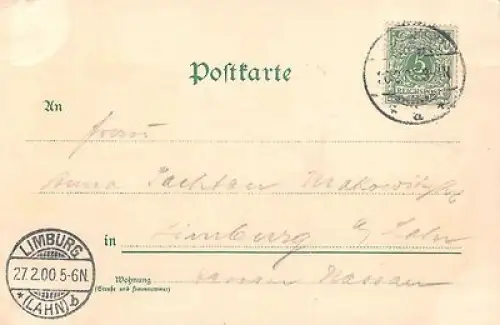 Gruss aus Tharandt Forst Academie Jäger Postkarte 1900