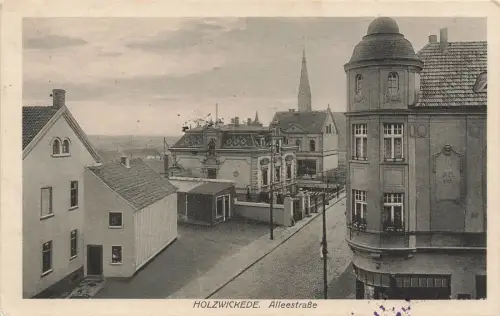 Alleestraße in Holzwickede Nordrhein-Westfalen Postkarte AK 1917