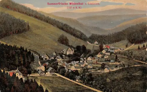 Sommerfrische Wildenthal bei Eibenstock Erzgebirge Sachsen Postkarte AK