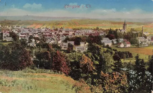 Blick auf Königsee in Thüringen Postkarte AK 1925