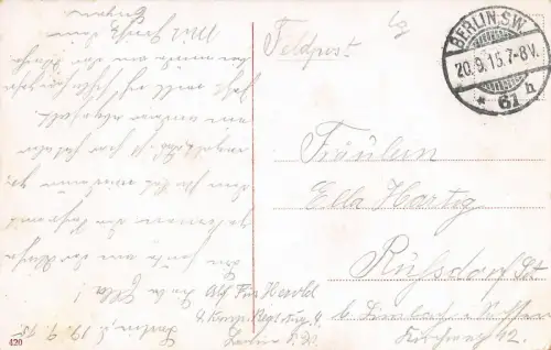 Berlin Askanischer Platz mit Anhalter Bahnhof Feldpost AK 1915