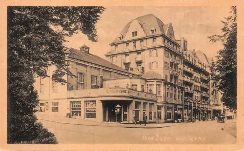 Bad Elster Wettiner Hof Palast Kaffee Postkarte