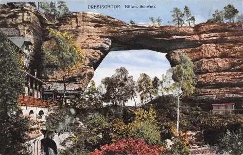 Prebischtor Böhm. Schweiz Postkarte AK