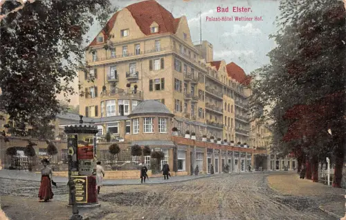 Bad Elster Palast-Hotel Wettiner Hof Postkarte AK