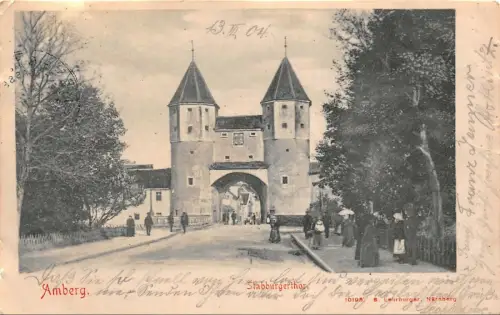 Amberg Stabburgerthor Postkarte AK 1904