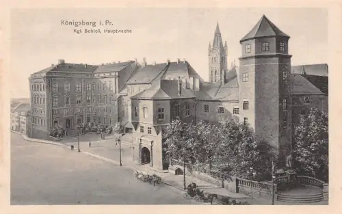 Königsberg i. Pr. Kgl. Schloß Hauptwache Postkarte AK