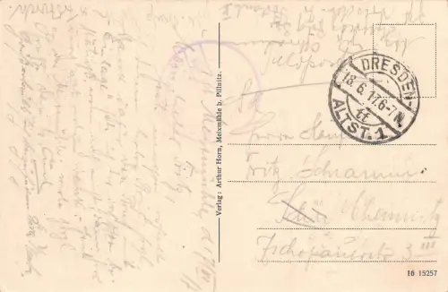 Meixmühle b. Pillnitz Dresden AK 1917