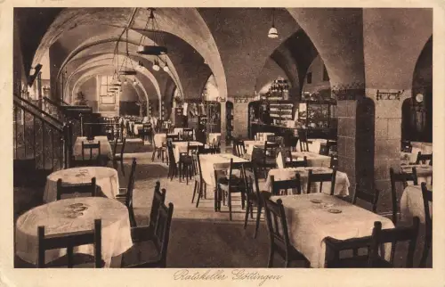 Innenansicht Ratskeller in Göttingen Niedersachsen Postkarte AK 1927