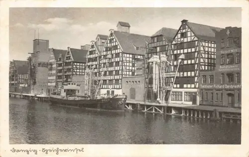 Danzig Speicherinsel Postkarte AK