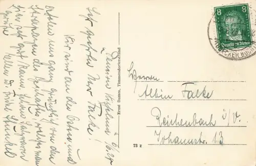 Partie am Strand u. Steg Timmendorferstrand Schleswig-Holstein Postkarte AK 1923