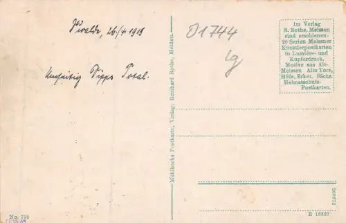 Stadtansicht Dippoldiswalde Sachsen Postkarte AK 1919