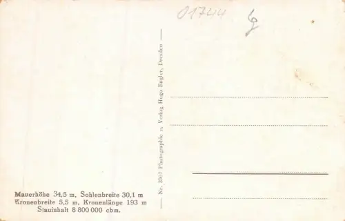 Talsperre Malter und Gasthof Seeblick Paulsdorf Sachsen Postkarte