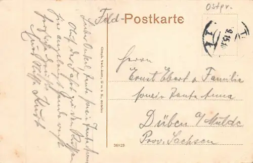 Tilsit Dragoner-Kaserne Feldpostkarte AK 1915