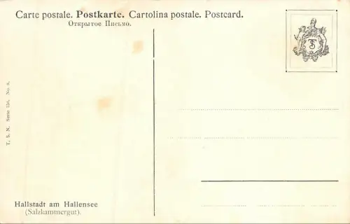 Hallstadt am Hallensee (Salzkammergut) Postkarte AK