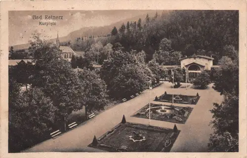 Bad Relnerz, Kurplatz, Postkarte 1924