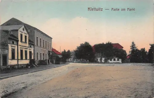 Klettwitz Partie am Markt Postkarte AK