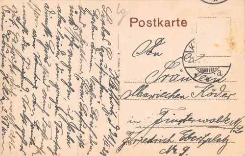 Klettwitz Partie am Markt Postkarte AK