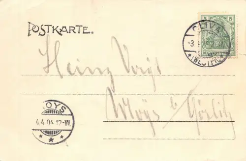 Oliva Danzig Carlshof bei Carlsberg Schaar und Dathe AK 1904