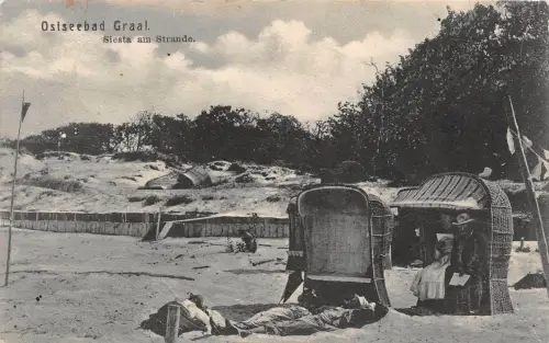 Ostseebad Graal Siesta am Strande AK 1907