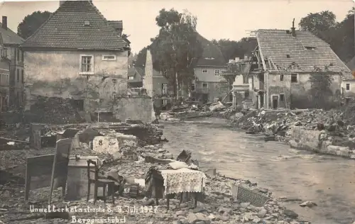 Unwetterkatastrophe 8.-9. Juli 1927 Berggiesshübel Postkarte AK