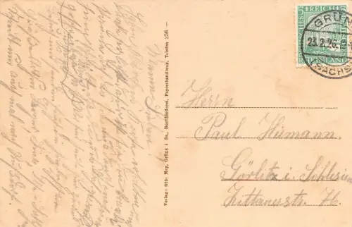 Grüna in Sachsen, Wald-Sanatorium Postkarte 1926