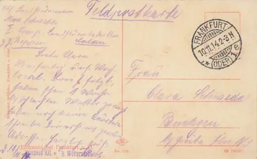 Buschmühle Eichwald bei Frankfurt an der Oder Brandenburg Postkarte AK 1914