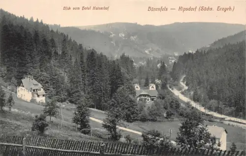 Bärenfels Kipsdorf (Sächs. Erzgeb.) Blick vom Hotel Kaiserhof Postkarte AK