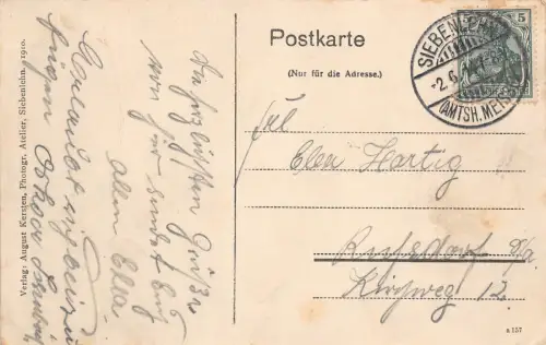 GRUSS aus dem RESTAURANT GAMBRINUS in SIEBENLEHN AK 1914