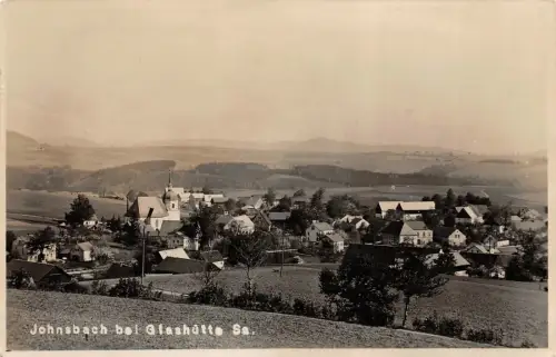 Stadtansicht Johnsbach bei Glashütte Sachsen Postkarte AK 1938