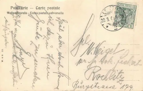 Berlin Lessing-Denkmal Postkarte AK 1903