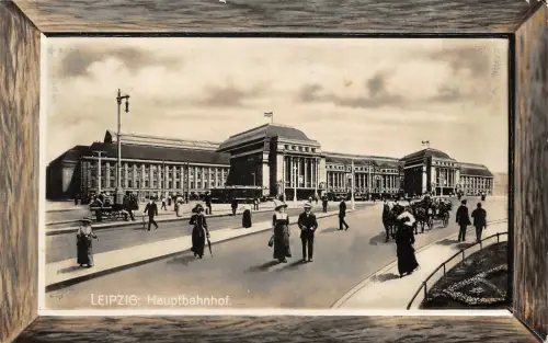 Leipzig Hauptbahnhof Postkarte 1915