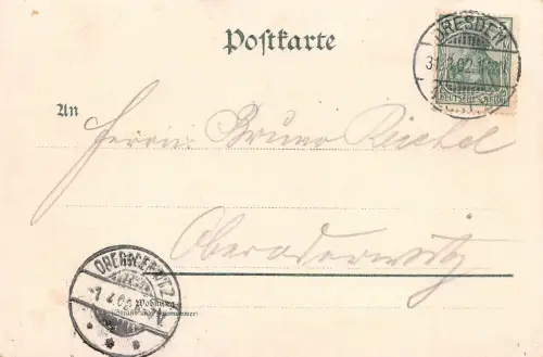 Plauenscher Grund bei Dresden Felsenkeller Restaurant Litho Postkarte 1902