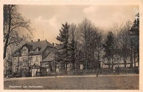 Gasthaus und Meisterei Hartenstein Erzgebirge Sachsen Postkarte AK 1941