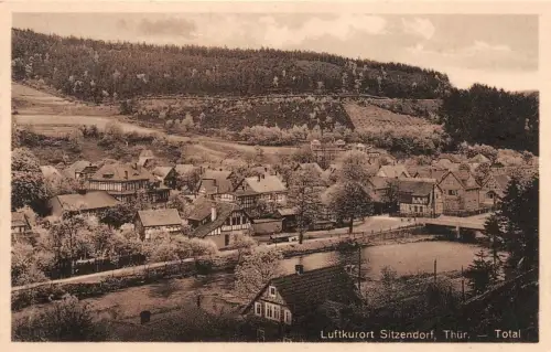 Luftkurort Sitzendorf Thür. Total Postkarte AK
