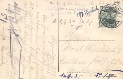 Gruß aus Weißenborn / Zwickau Sachsen Gasthof Restaurant Postkarte 1913