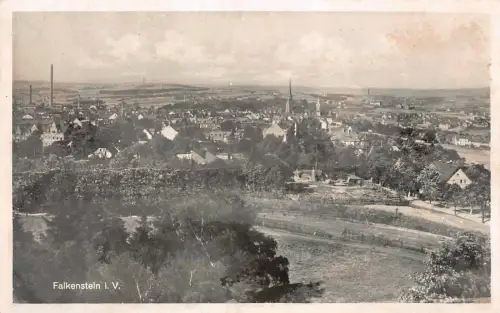 Stadtansicht von Falkenstein Vogtland Sachsen Postkarte AK