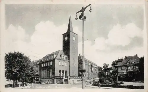 Rathaus in Wilkau-Haßlau Sachsen Postkarte AK