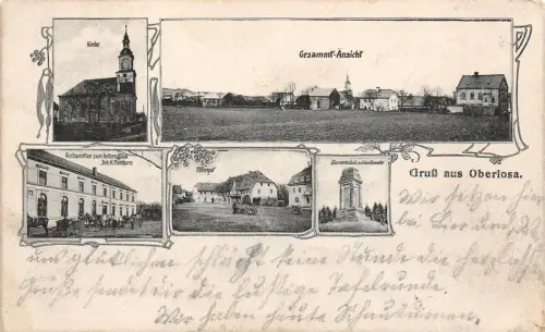 Oberlosa Plauen Vogtland Restaurant zum heitern Blick, Rittergut AK 1906