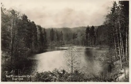 Baa-See in Bad Freienwalde an der Oder Brandenburg Postkarte AK 1930