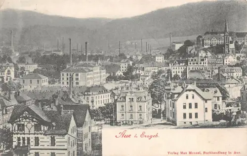 Aue i. Erzgeb. Ansicht Postkarte 1908