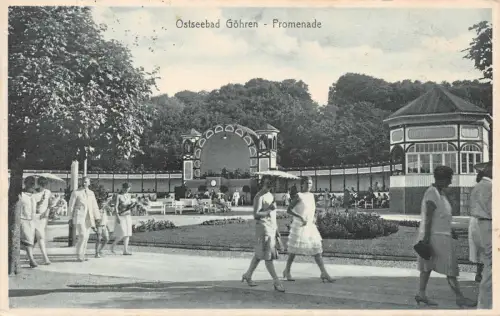 Ostseebad Göhren Promenade Postkarte 1930