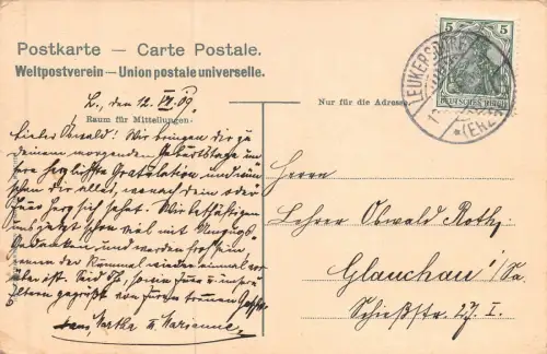 Marienkirche in Zwickau Sachsen Postkarte AK 1909