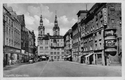 Liegnitz Legnica PKW am kleiner Ring AK 1940