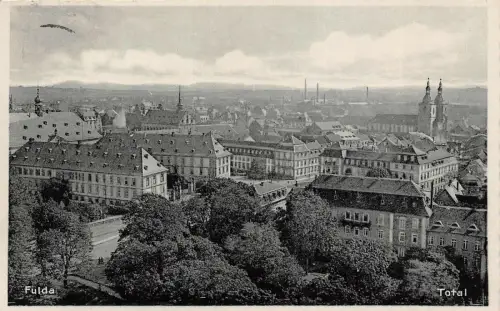 Fulda Total Ansicht Panorama Postkarte AK 1931