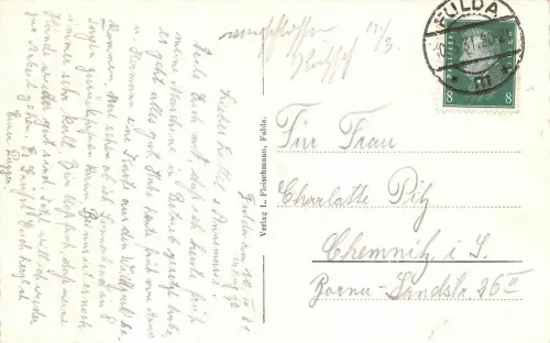 Fulda Total Ansicht Panorama Postkarte AK 1931