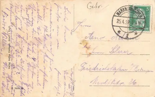 Restaurant zum Gottlieb bei Erlbach Sachsen Postkarte AK 1927