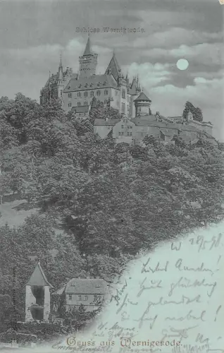 Gruss aus Wernigerode Schloss Wernigerode Postkarte AK 1898